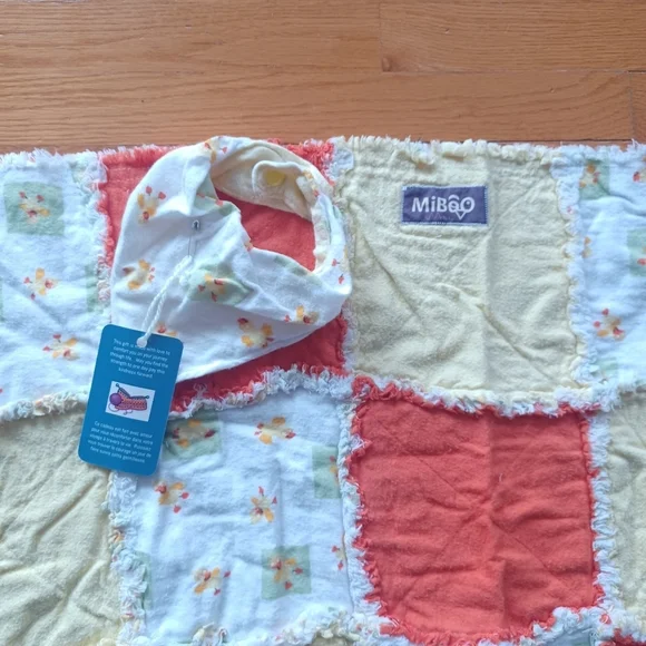 Handmade Reversible Quilted Rag Patchwork Blanket Bedding Play Mat Duck Pattern - Picture 4 of 11